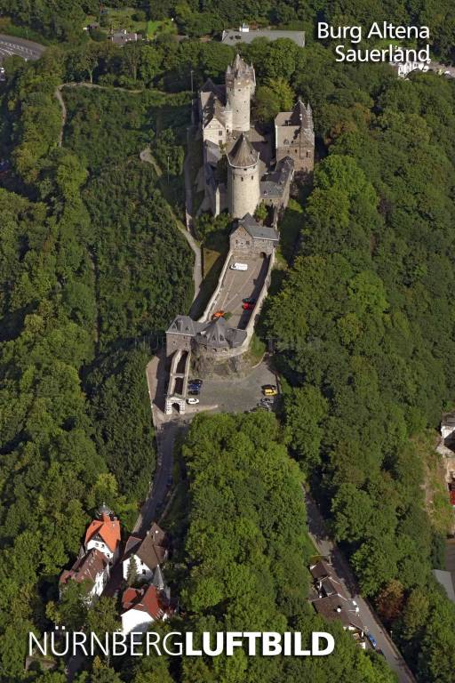 Burg Altena, Sauerland, Luftbild