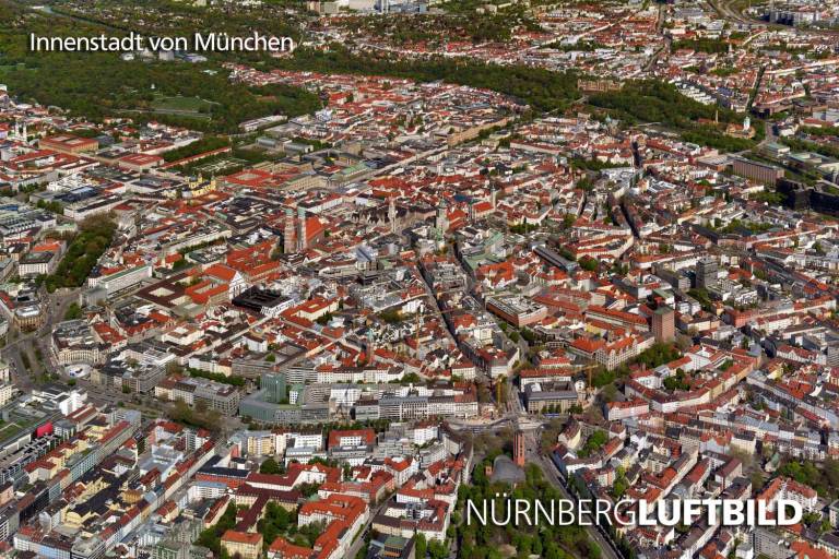 Altstadt von München, Luftaufnahme