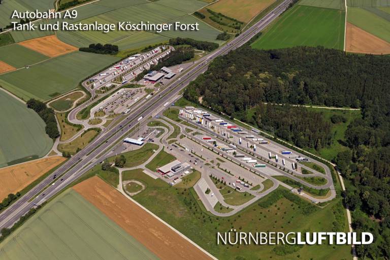 Autobahn A9, Tank- und Rastanlage Köschinger Forst