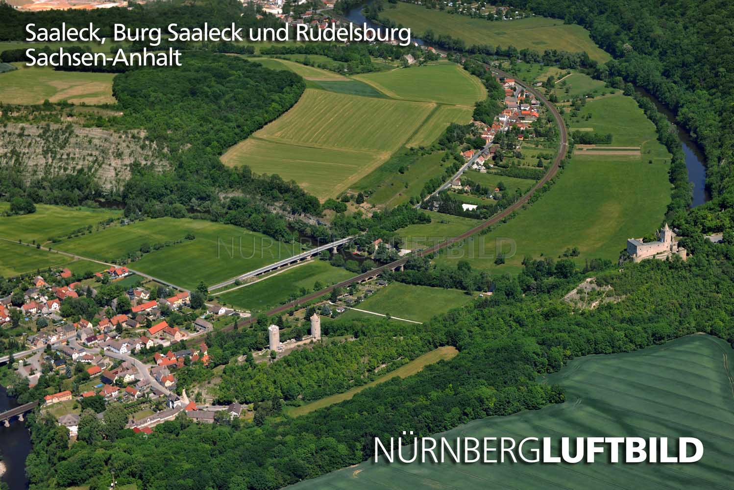 Burg Saaleck und Rudelsburg, Saaleck, Luftbild