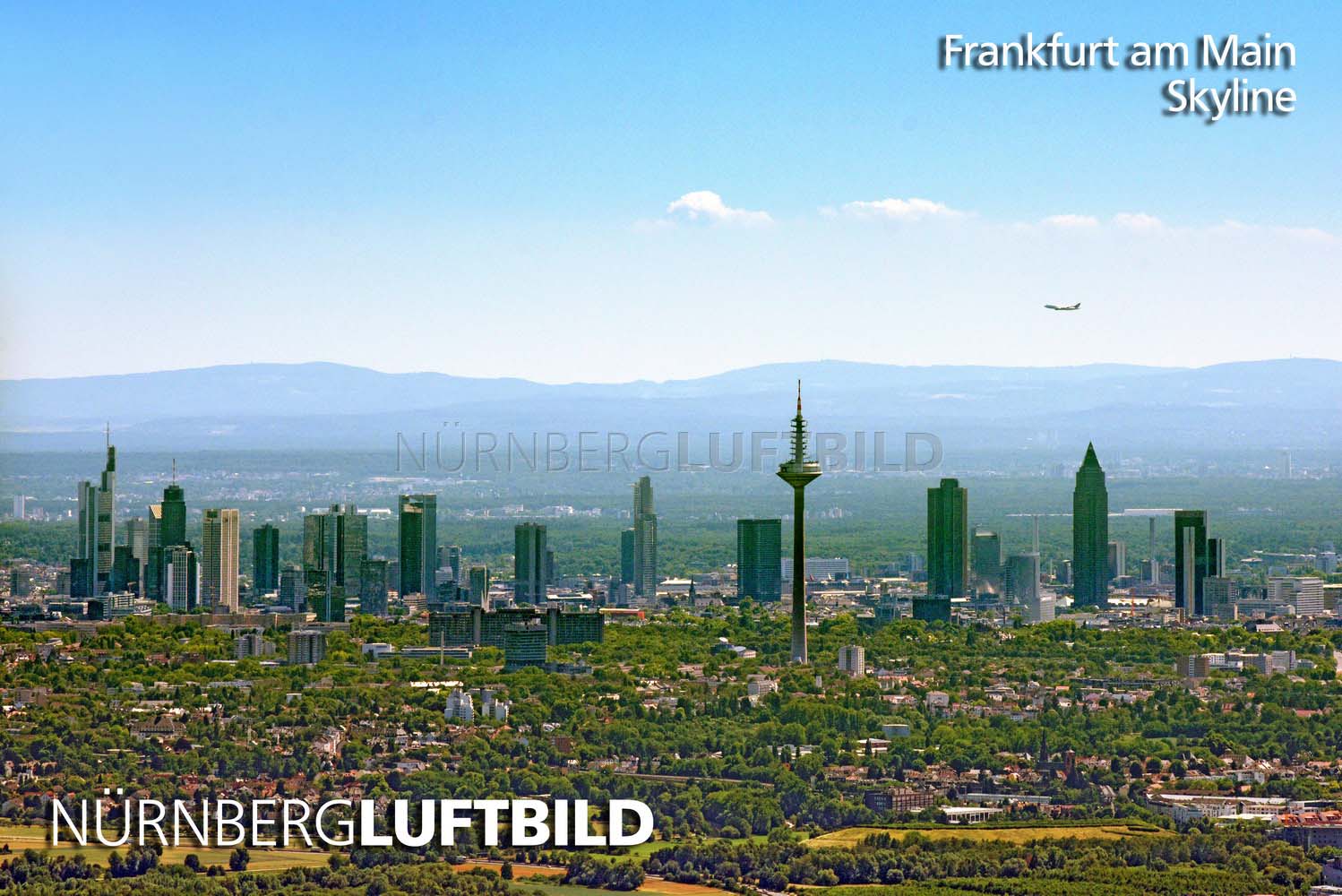 Skyline von Frankfurt am Main, Luftaufnahme
