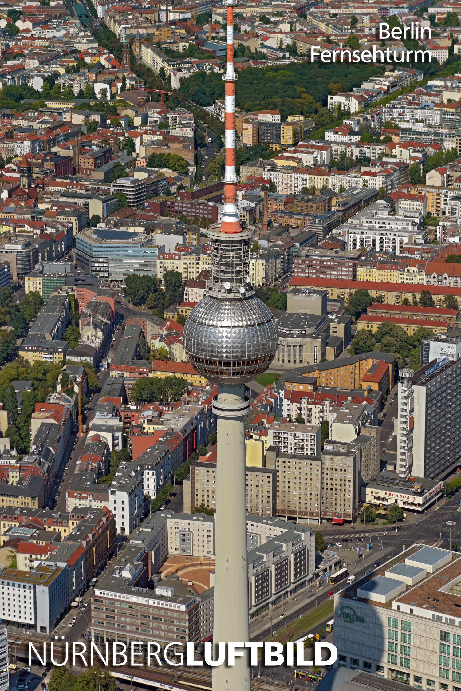 Berlin, Fernsehturm, Luftaufnahme