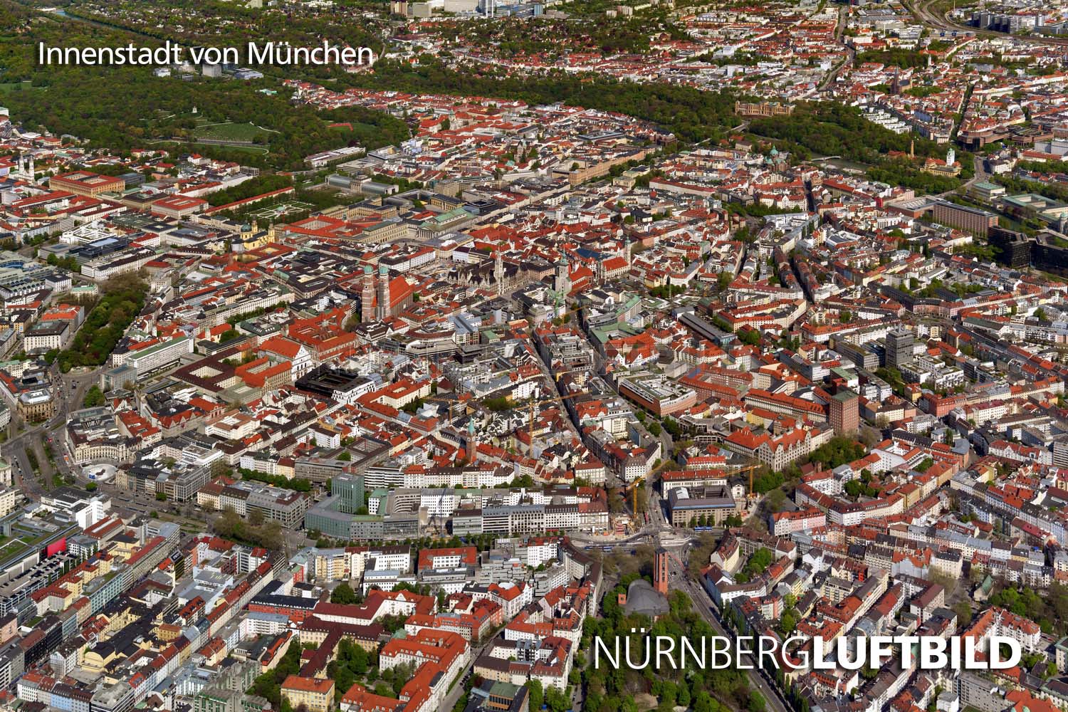 Altstadt von München, Luftaufnahme