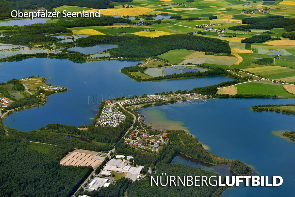 Oberpfälzer Seenland bei Wackersdorf, Luftbild