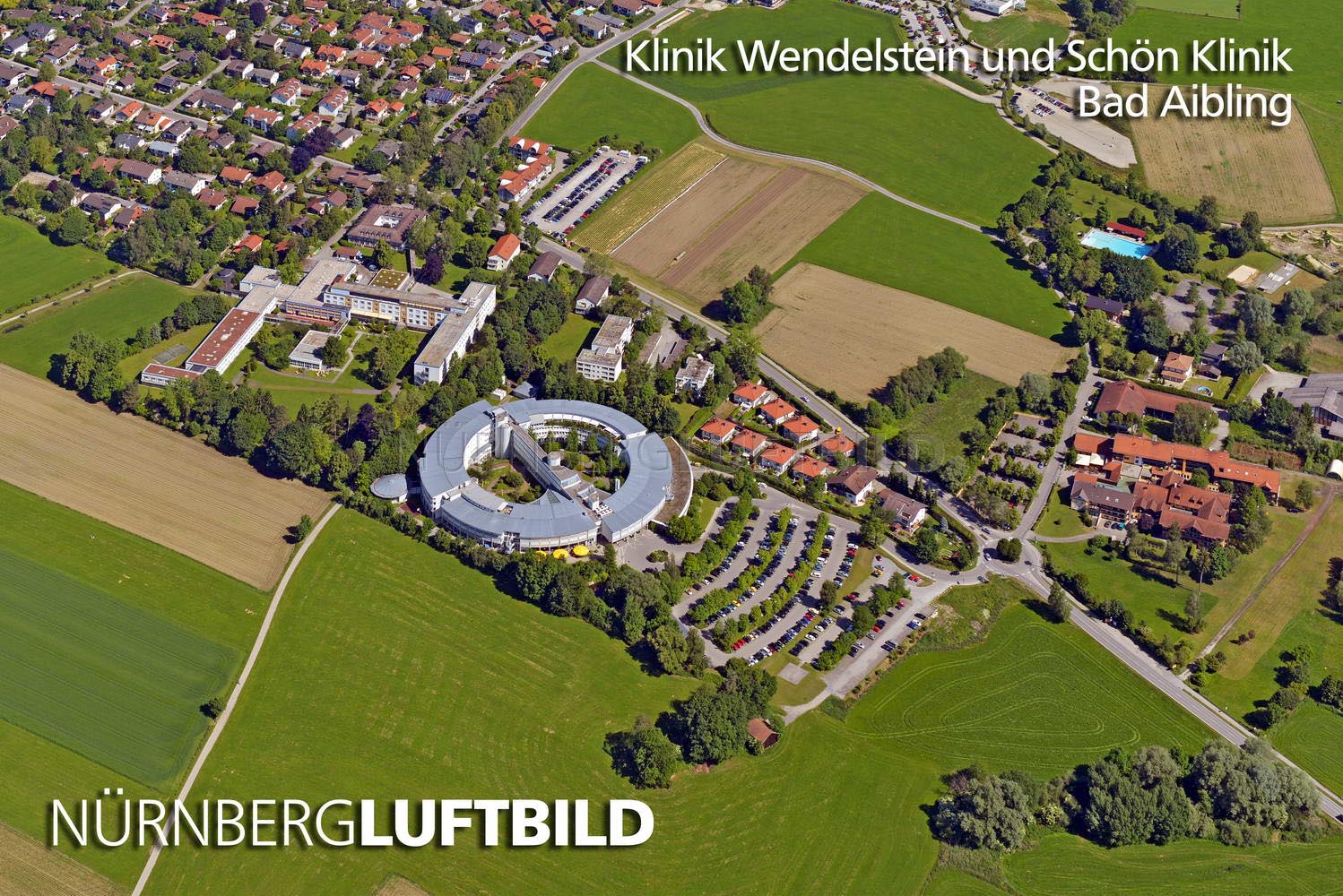 Kliniken in Bad Aibling, Luftaufnahme