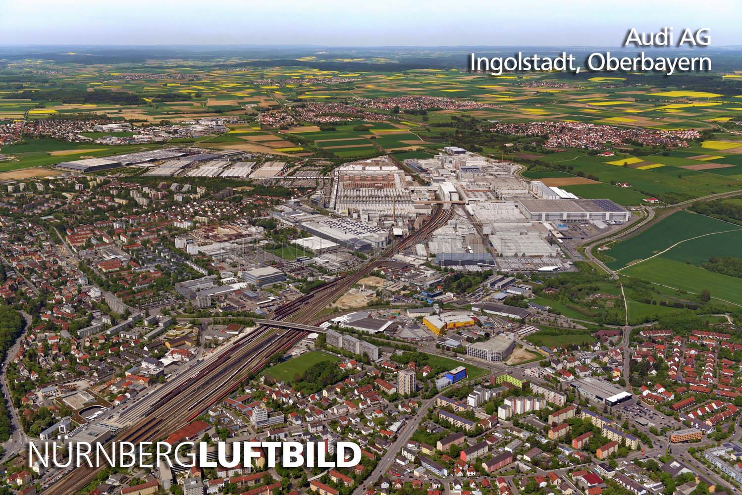 Audi AG in Ingolstadt, Luftaufnahme
