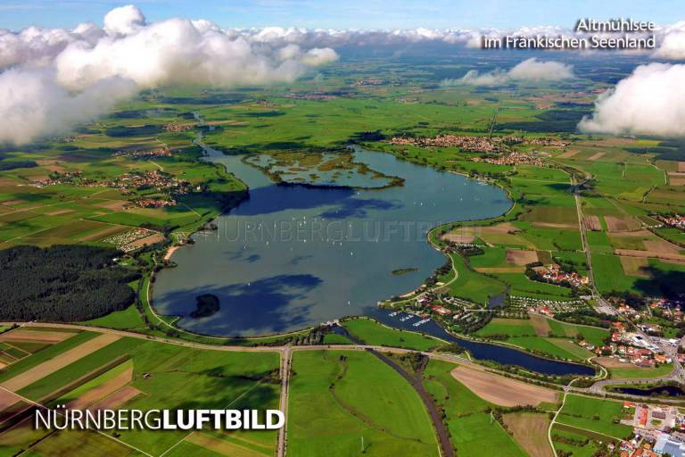 Altmühlsee im Fränkischen Seenland, Luftaufnahme