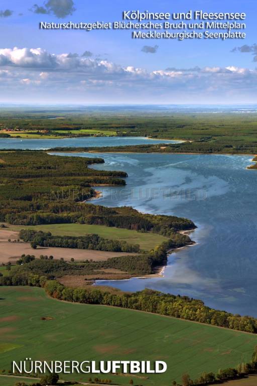 Kölpinsee und Fleesensee, Naturschutzgebiet Blüchersches Bruch und Mittelplan, Mecklenburgische Seenplatte