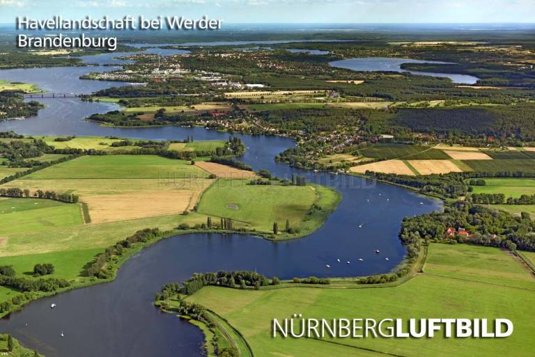 Havellandschaft bei Werder, Luftaufnahme