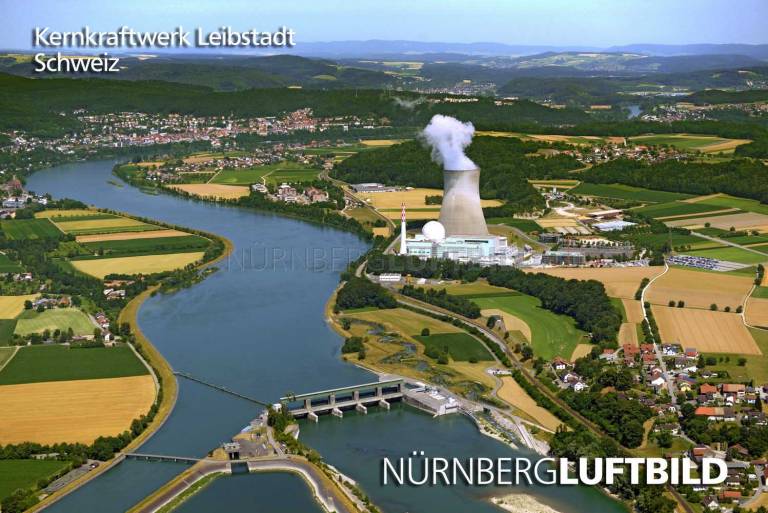 Kernkraftwerk Leibstadt, Schweiz, Luftaufnahme