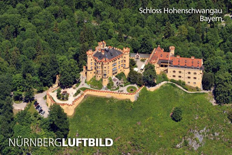 Schloss Hohenschwangau in Bayern, Luftbild