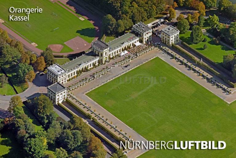 Orangerie, Kassel, Luftaufnahme