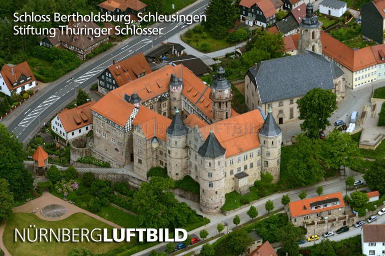 Schloss Bertholdsburg, Schleusingen, Luftaufnahme