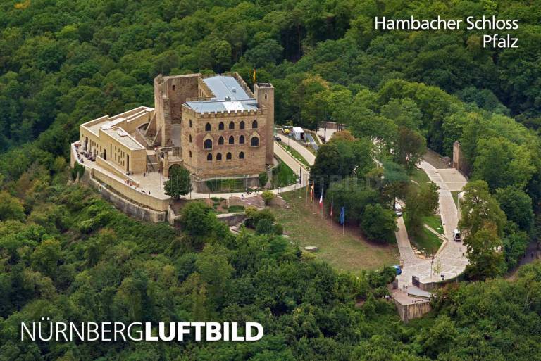 Hambacher Schloss, Luftaufnahme