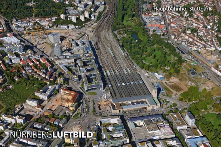 Hauptbahnhof Stuttgart, Luftbild