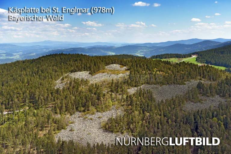 Käsplatte bei St. Englmar, Bayerischer Wald, Luftbild