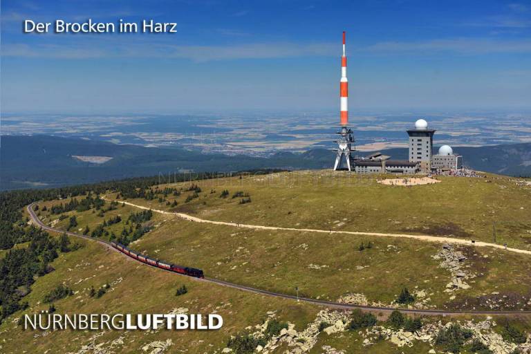 Der Brocken im Harz, Luftaufnahme