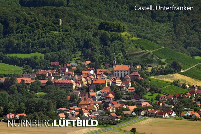 Castell in Unterfranken, Luftaufnahme