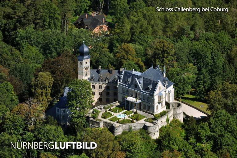 Schloss Callenberg bei Coburg, Luftaufnahme