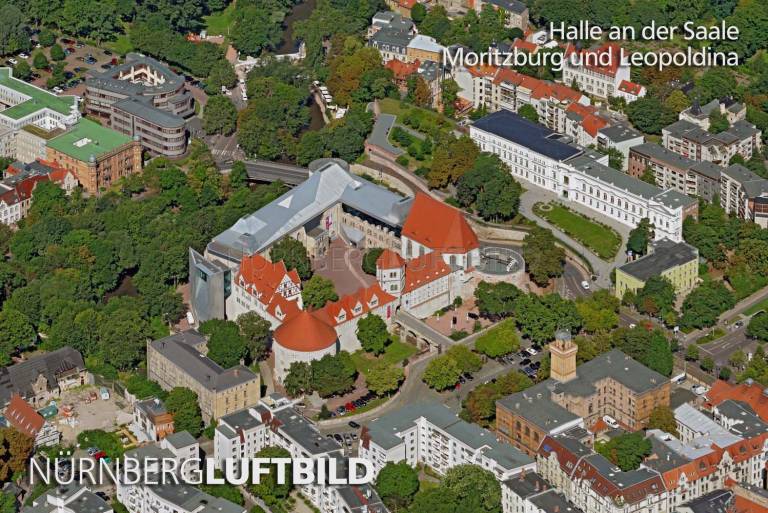 Halle an der Saale, Moritzburg und Leopoldina, Luftbild