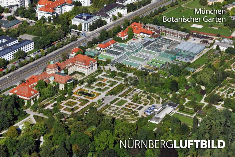München, Botanischer Garten, Luftbild