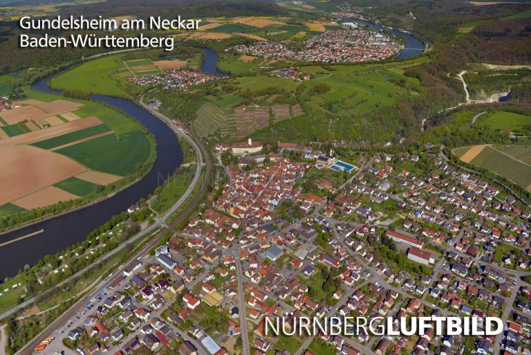 Gundelsheim am Neckar, Luftaufnahme