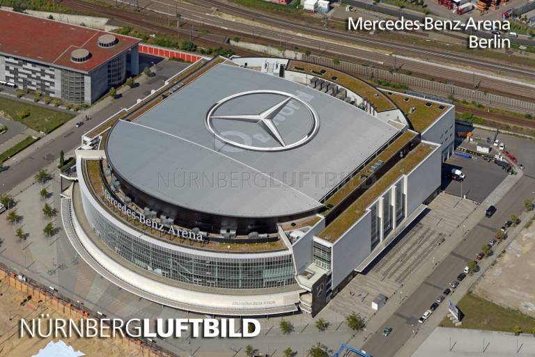 Mercedes-Benz-Arena, Berlin, Luftaufnahme