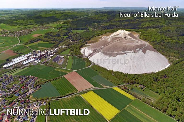 "Monte Kali" Neuhof Ellers bei Fulda, Luftaufnahme