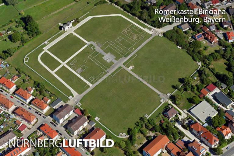 Weißenburg, Römerkastell Biriciana, Luftbild