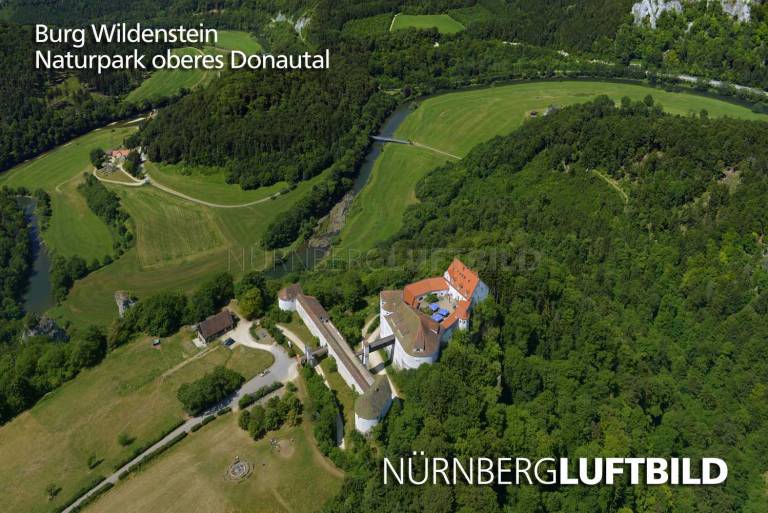 Burg Wildenstein, Naturpark oberes Donautal, Luftaufnahme