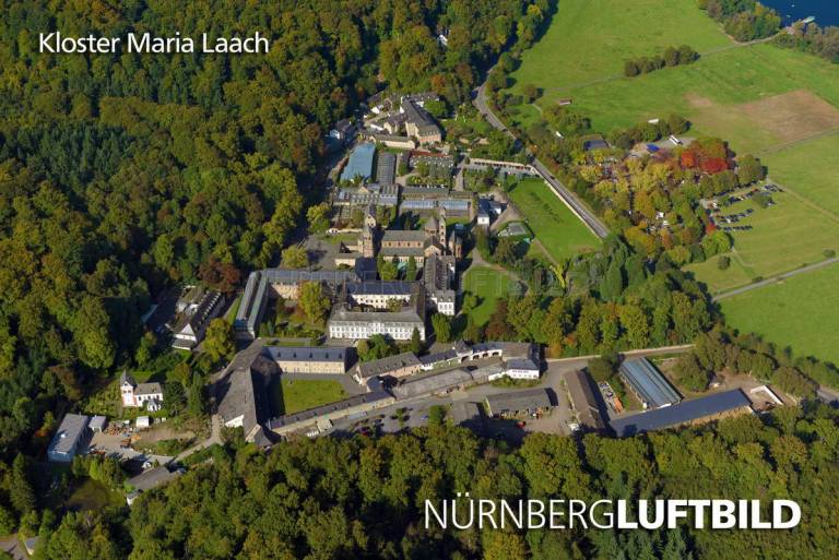 Südansicht des Kloster Maria Laach, Luftbild