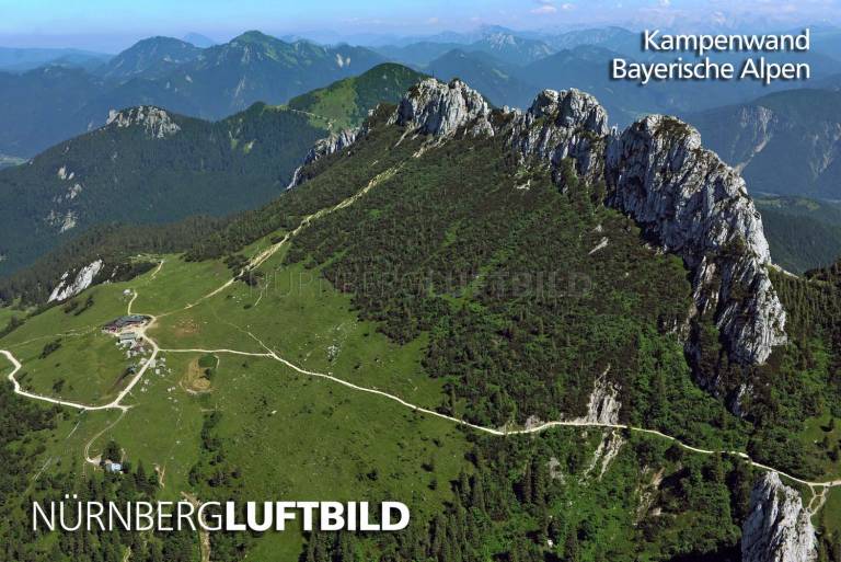 Kampenwand, Bayerische Alpen, Luftaufnahme