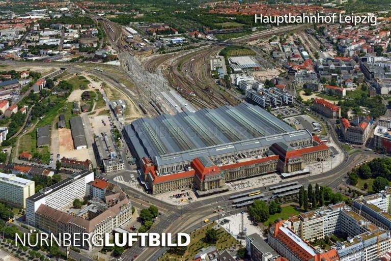 Hauptbahnhof Leipzig, Luftaufnahme