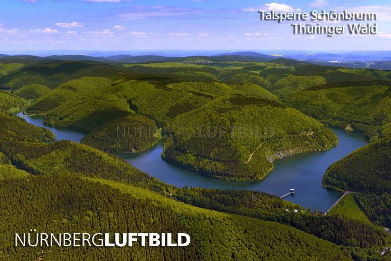 Talsperre Schönbrunn im Thüringer Wald, Luftaufnahme