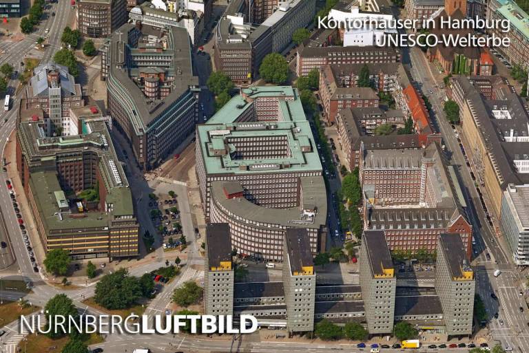 Kontorhäuser in Hamburg, Luftbild
