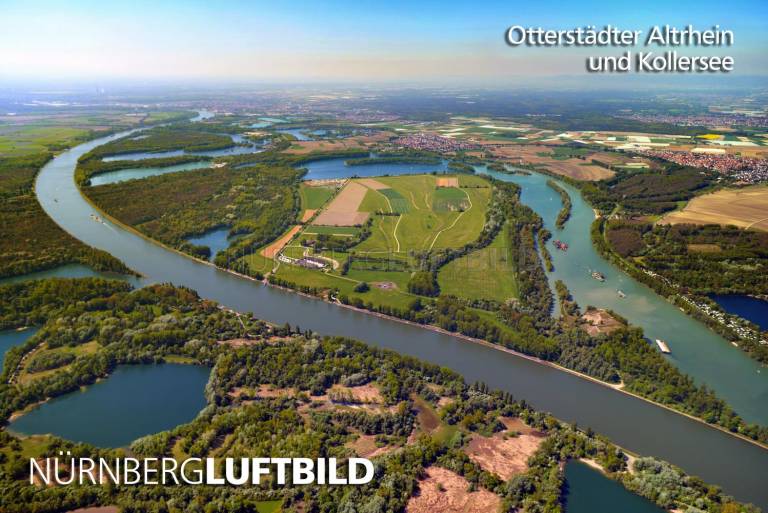 Otterstädter Altrhein und Kollersee, Luftaufnahme