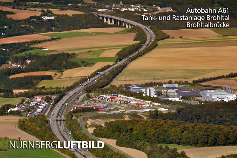Autobahn A61, Tank-und Rastanlage Brohltal, Brohltalbrücke