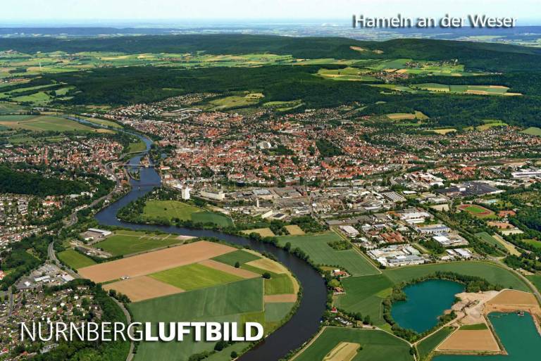Hameln an der Weser, Luftaufnahme