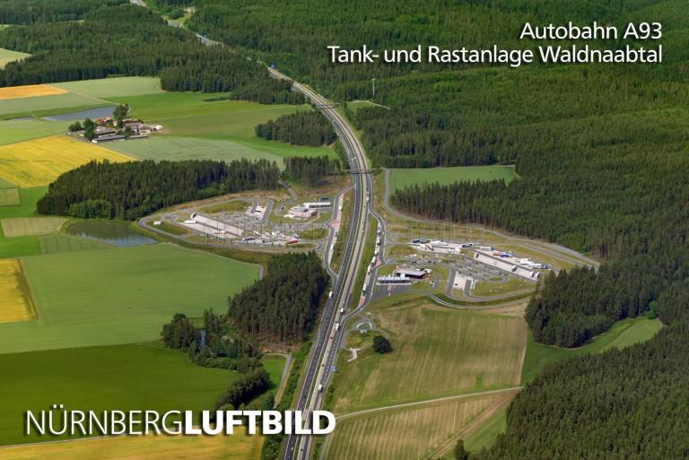 Autobahn A93, Tank- und Rastanlage Waldnaabtal, Luftbild