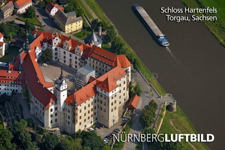 Schloss Hartenfels in Torgau, Luftaufnahme