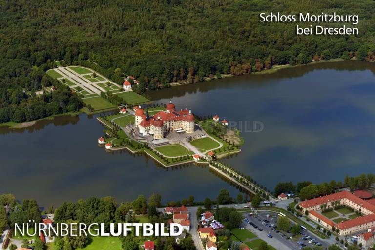 Schloss Moritzburg bei Desden, Luftbild