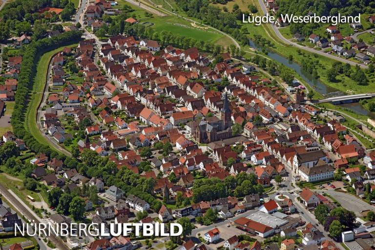 Lügde, Weserbergland, Luftaufnahme