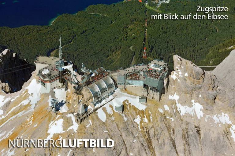 Zugspitze mit Blick auf den Eibsee, Luftbild