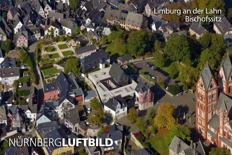 Limburg an der Lahn, Bischofssitz, Luftaufnahme