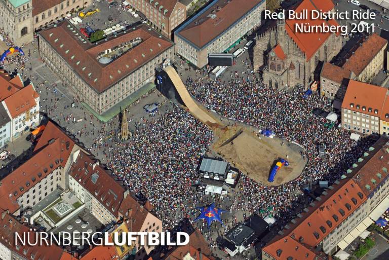 Red Bull District Ride, Nürnberg 2011, Luftaufnahme