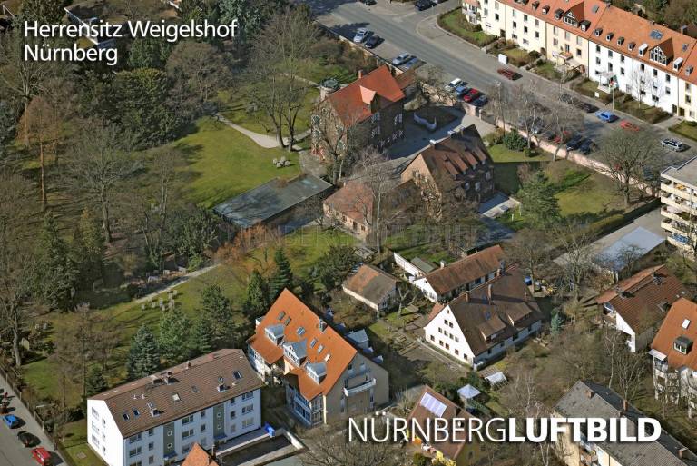 Herrensitz Weigelshof, Nürnberg, Luftaufnahme