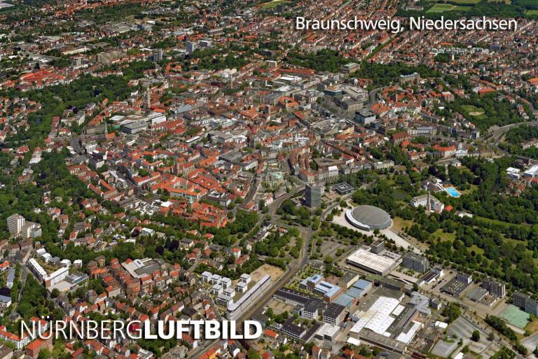 Braunschweig, Niedersachsen, Luftaufnahme