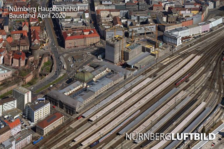 Nürnberg Hauptbahnhof, Baustand April 2020