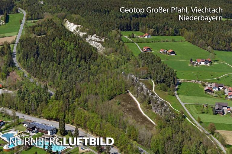 Geotop Großer Pfahl, Viechtach, Luftaufnahme