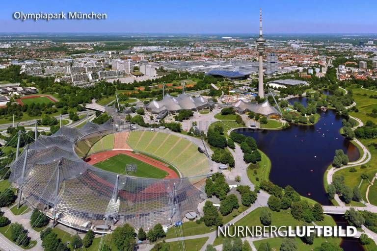 Olympiapark, München, Luftaufnahme